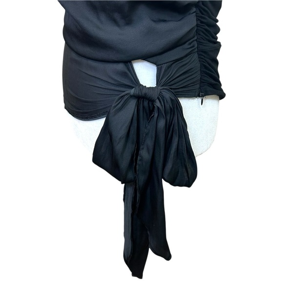 Anthropologie x Dolan - Women’s Ruched Off-The-Shoulder Top, Tie - Black, Medium - Picture 10 of 12